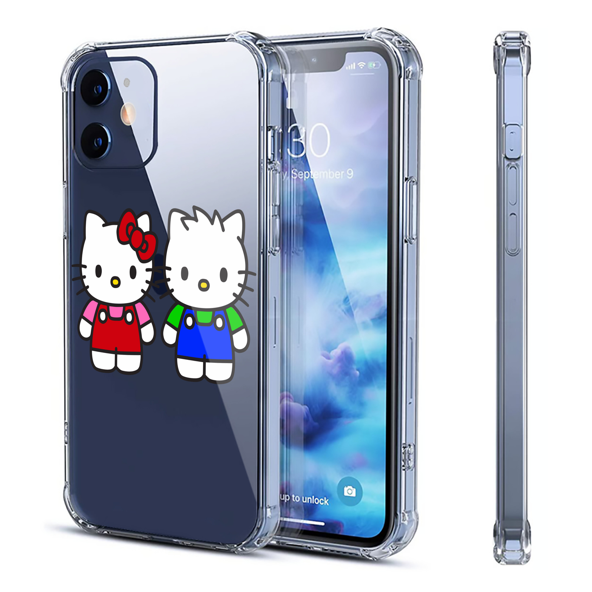 （画像用） Hello Kitty ハローキティ 【iPhone 12シリーズ対応】透明スマホケース（クリアソフトケース）